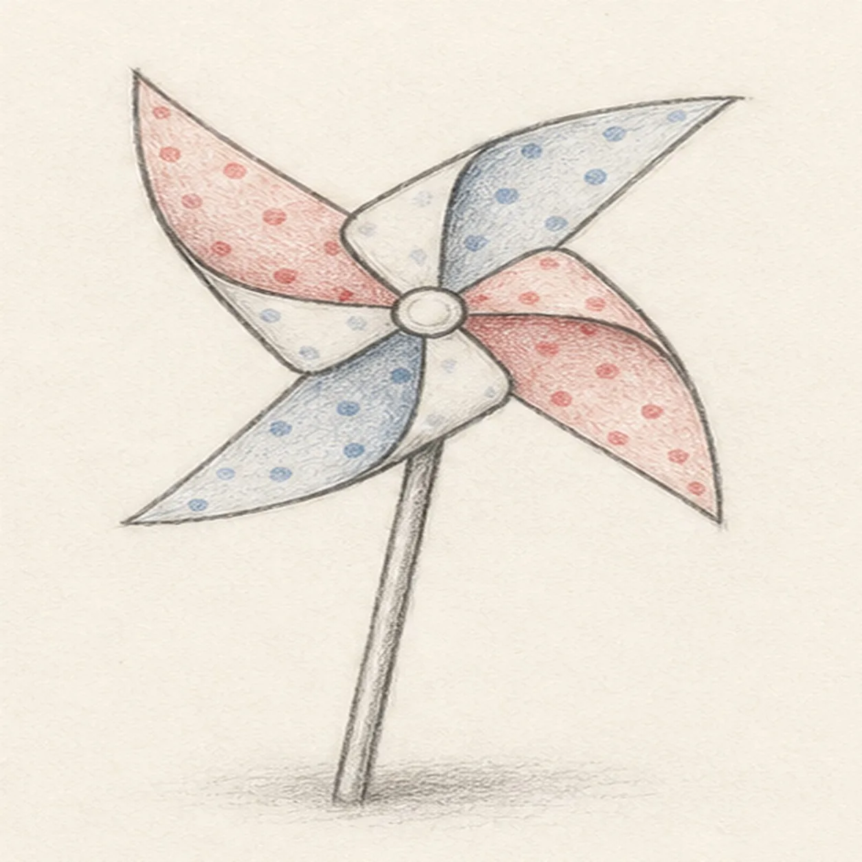 Pattern the breeze stage for how to draw a backyard pinwheel