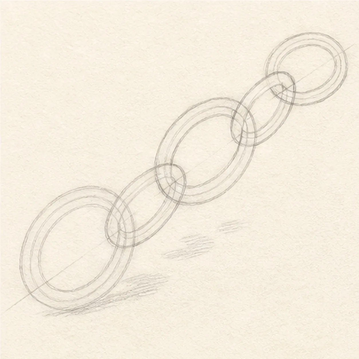 Map five link envelopes stage for how to draw a five-link chain