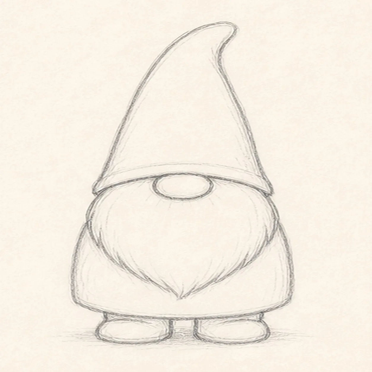 Set the small stance stage for how to draw a garden gnome