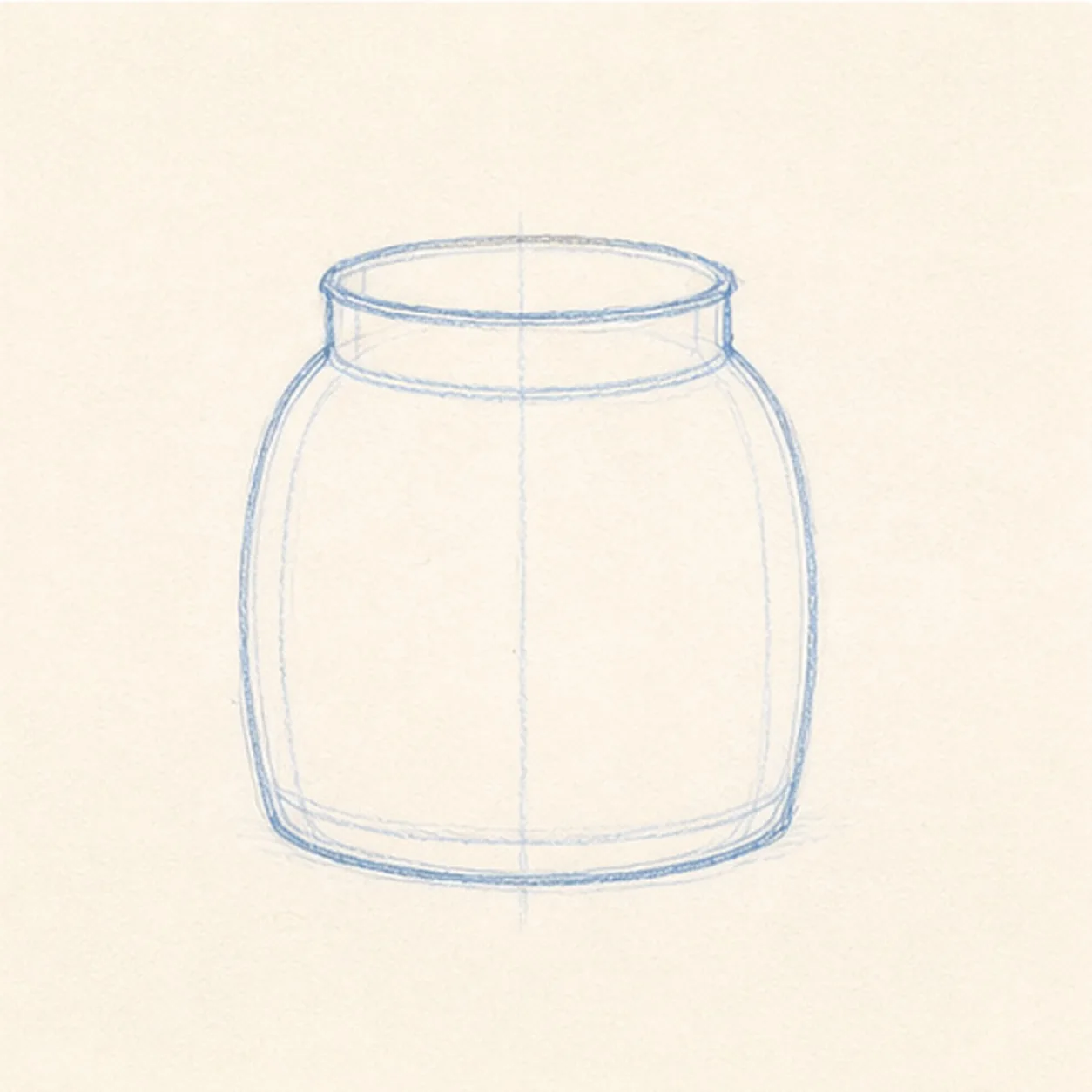 Shape the rim and base stage for how to draw a garden watering can