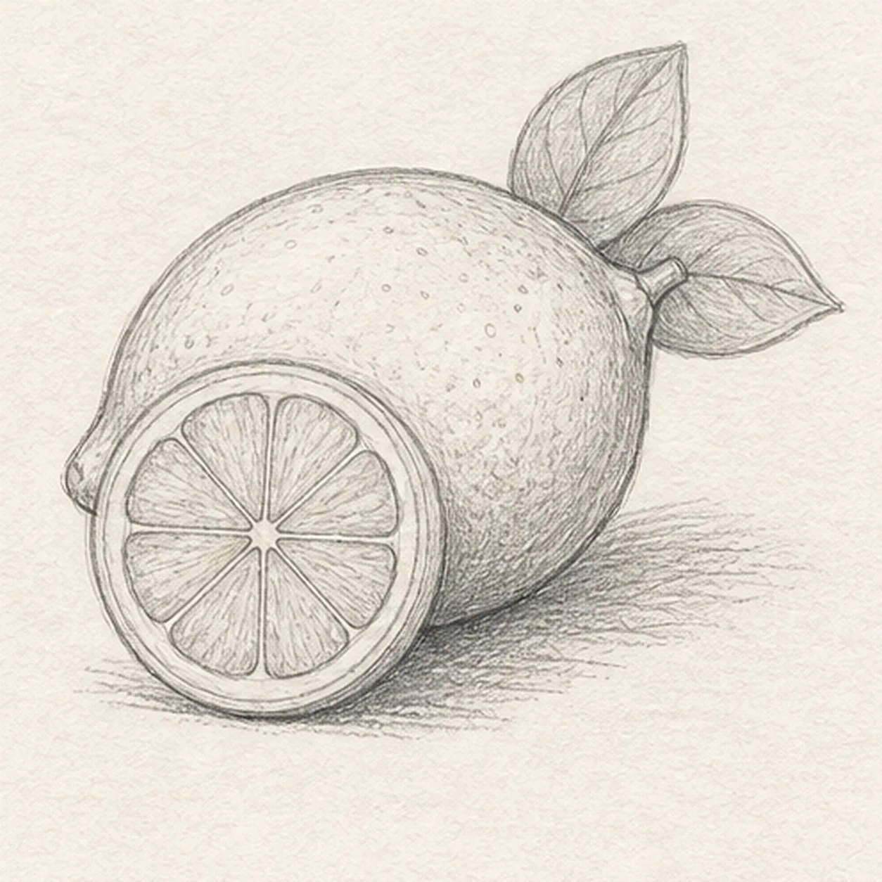 Build the peel texture stage for how to draw a lemon with a slice