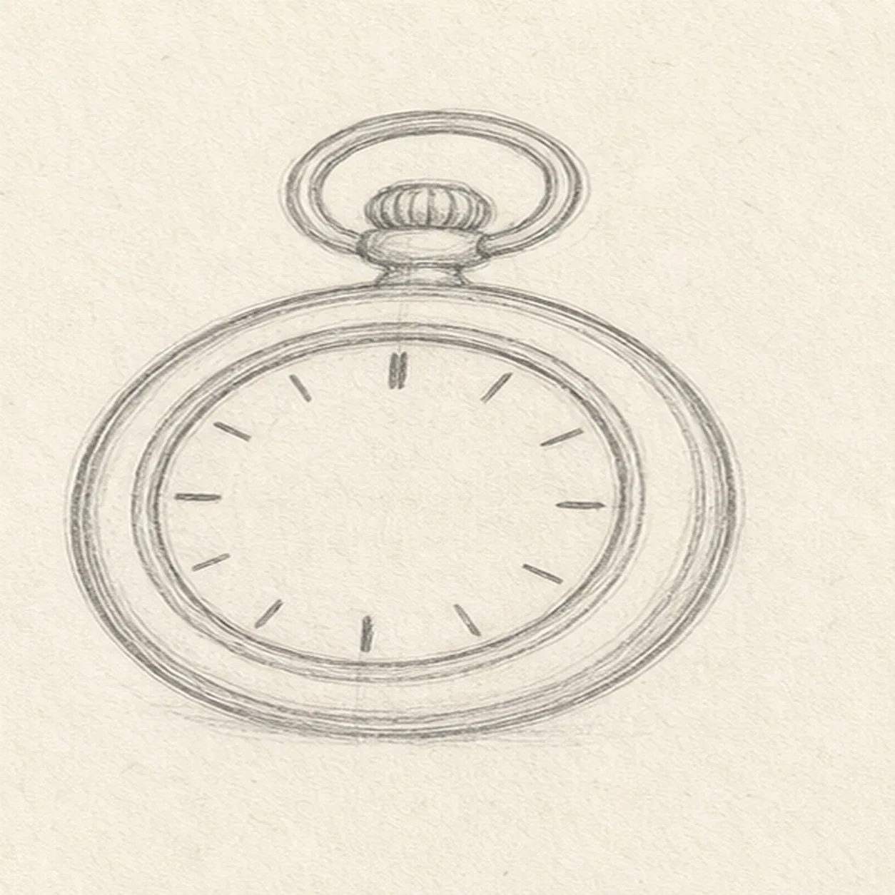 Set the dial stage for how to draw a pocket watch