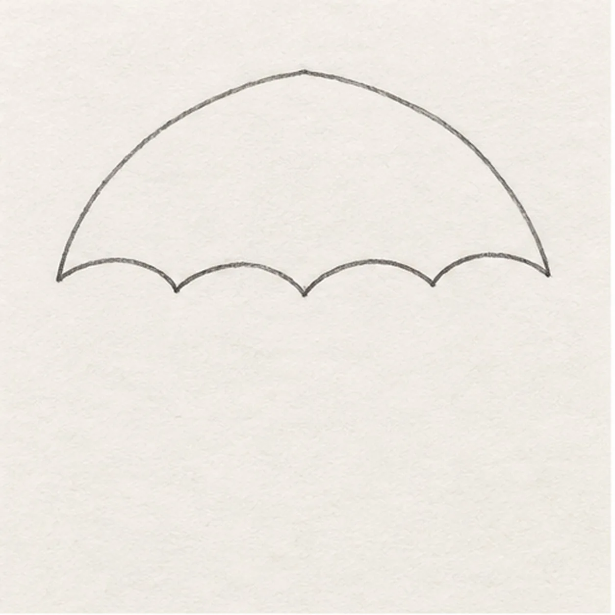 Shape the canopy stage for how to draw an open umbrella
