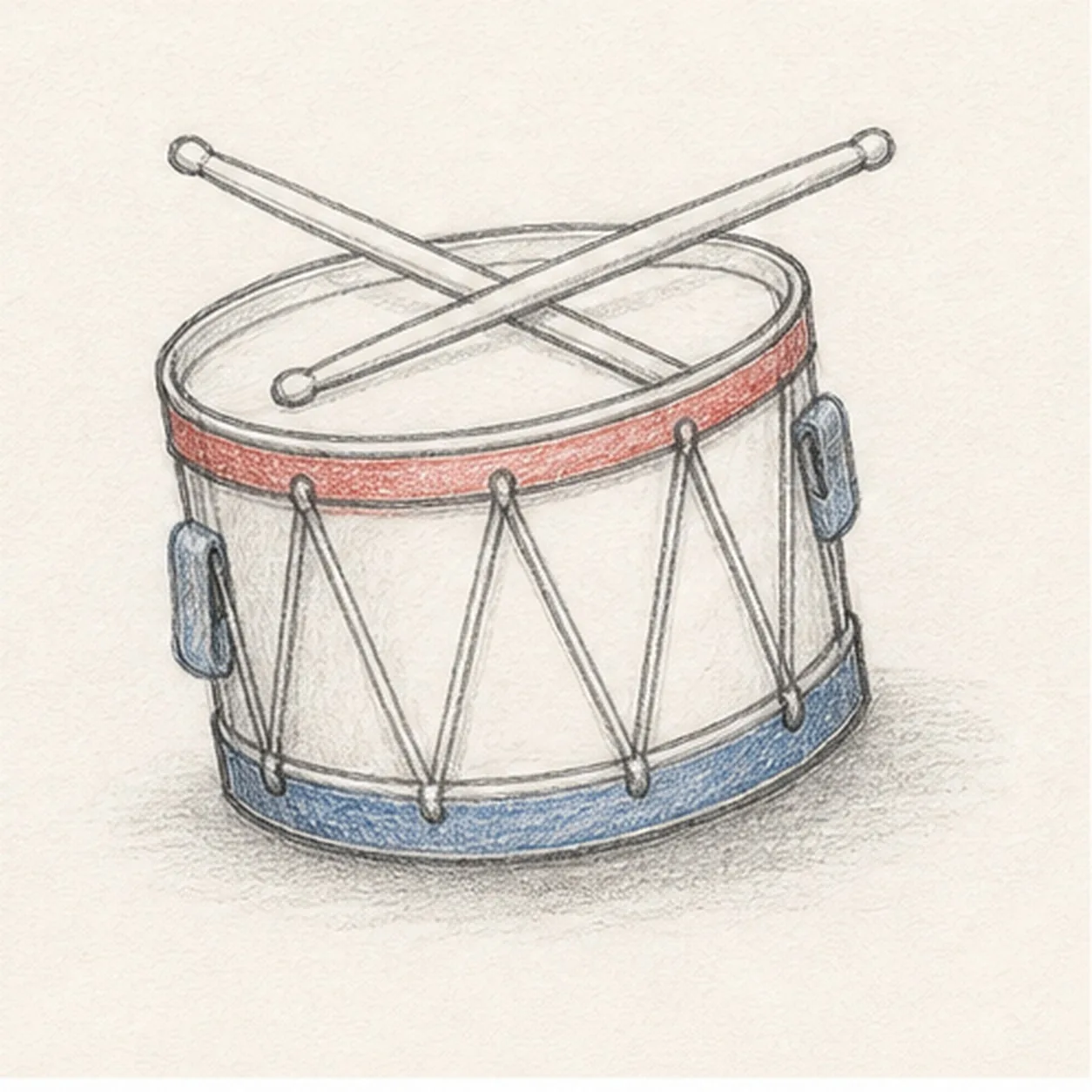 Shade the parade colors stage for how to draw a parade drum