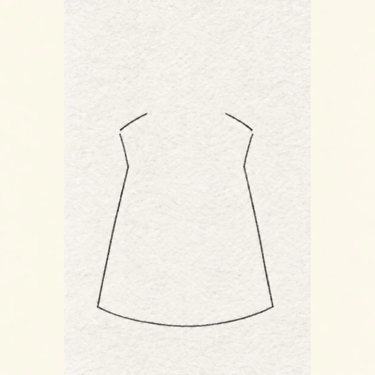 Map the coat body stage for how to draw a raincoat on a wall hook