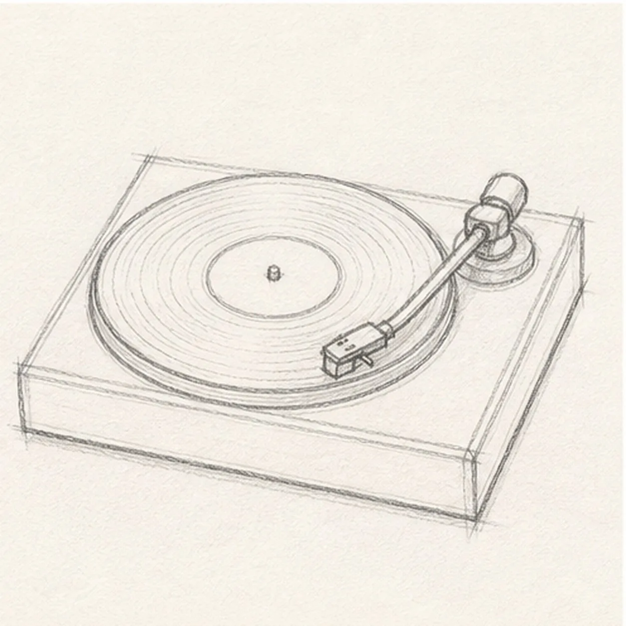 Angle the tonearm stage for how to draw a record player