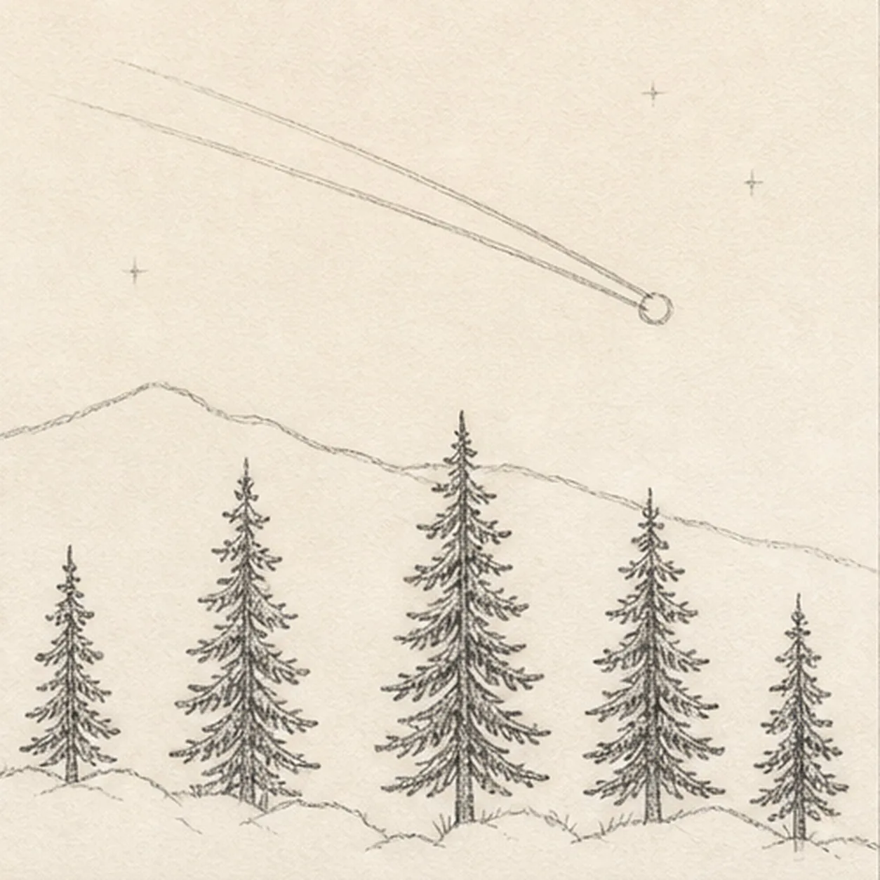 Plant the five pines stage for how to draw a shooting star