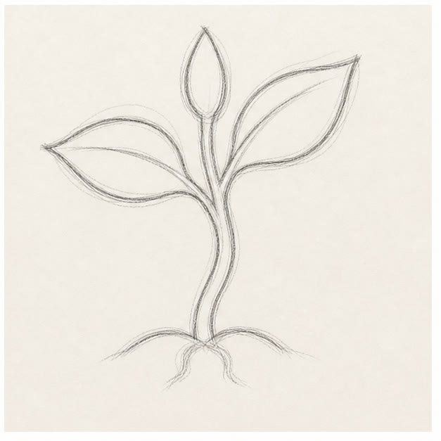 Balance it with a right leaf stage for how to draw a sprouting seed