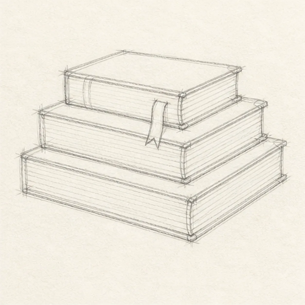 Drop in the bookmark stage for how to draw a stack of books