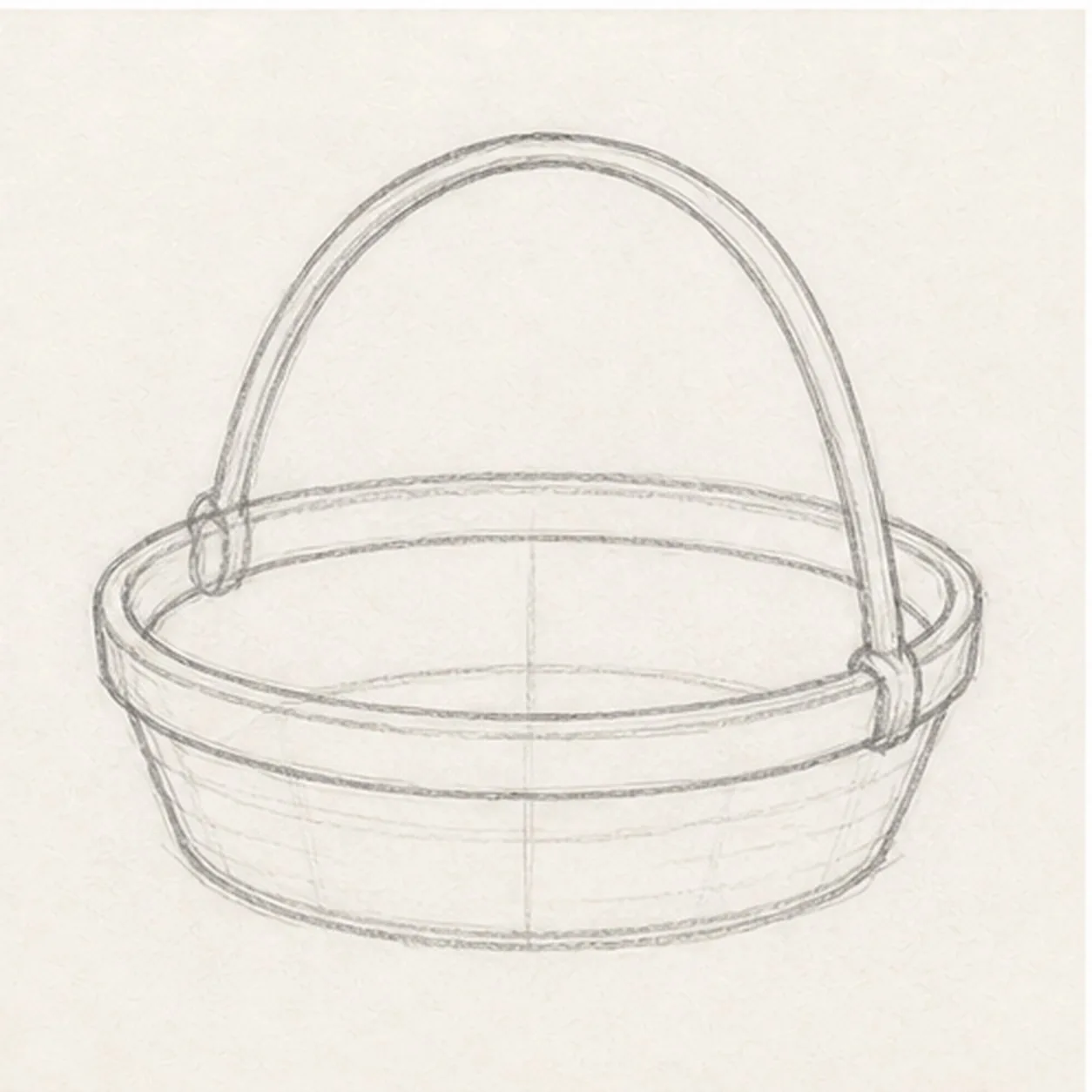 Add rim and handle stage for how to draw a strawberry basket