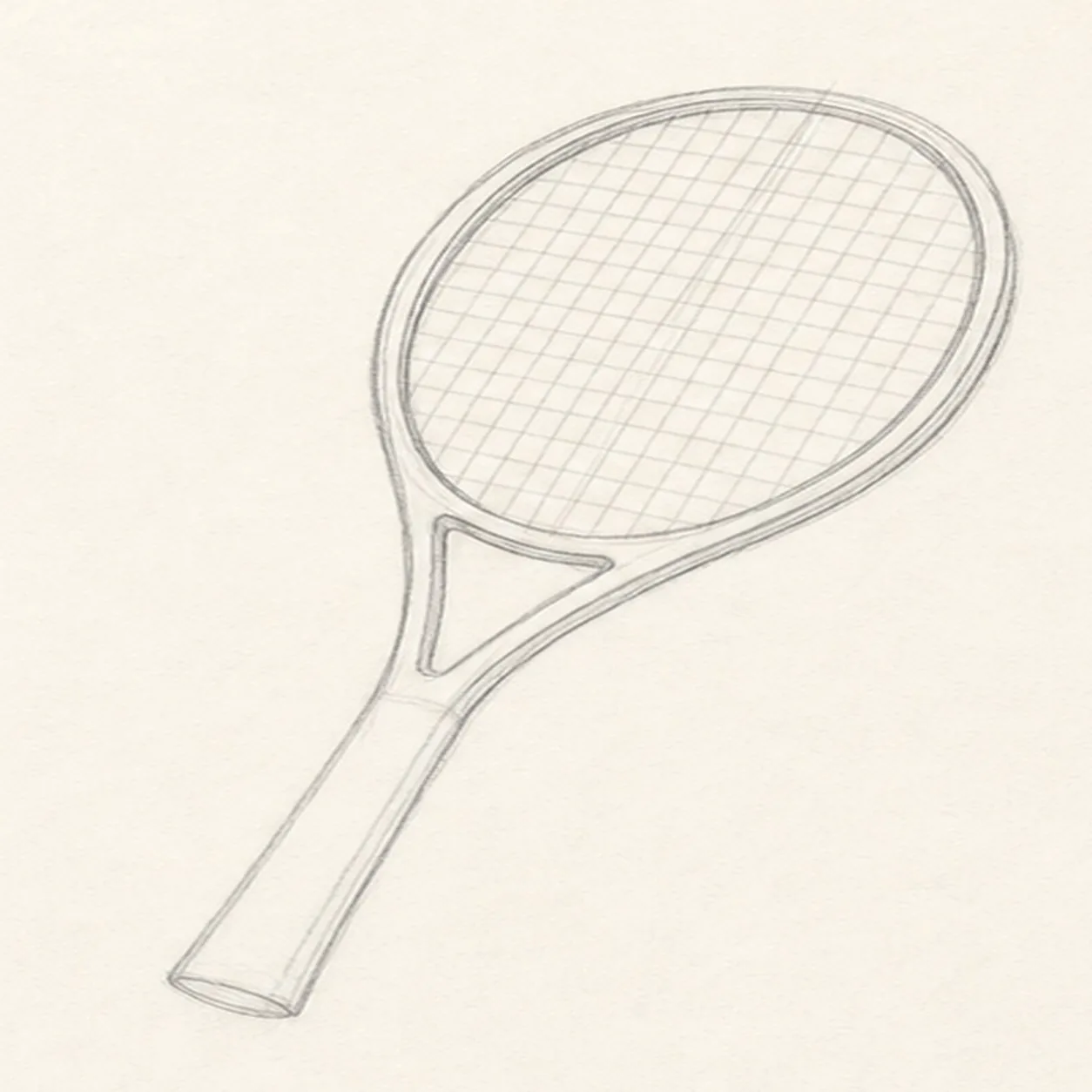 String the racket stage for how to draw a tennis racket