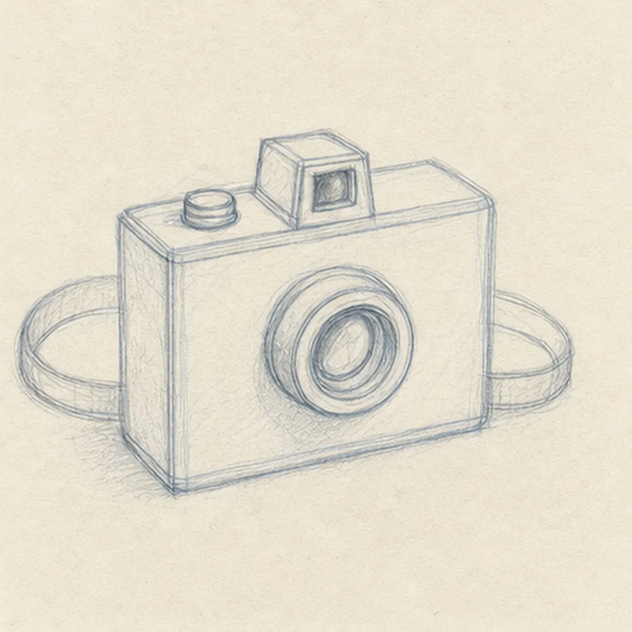 Build the top controls stage for how to draw a vintage camera