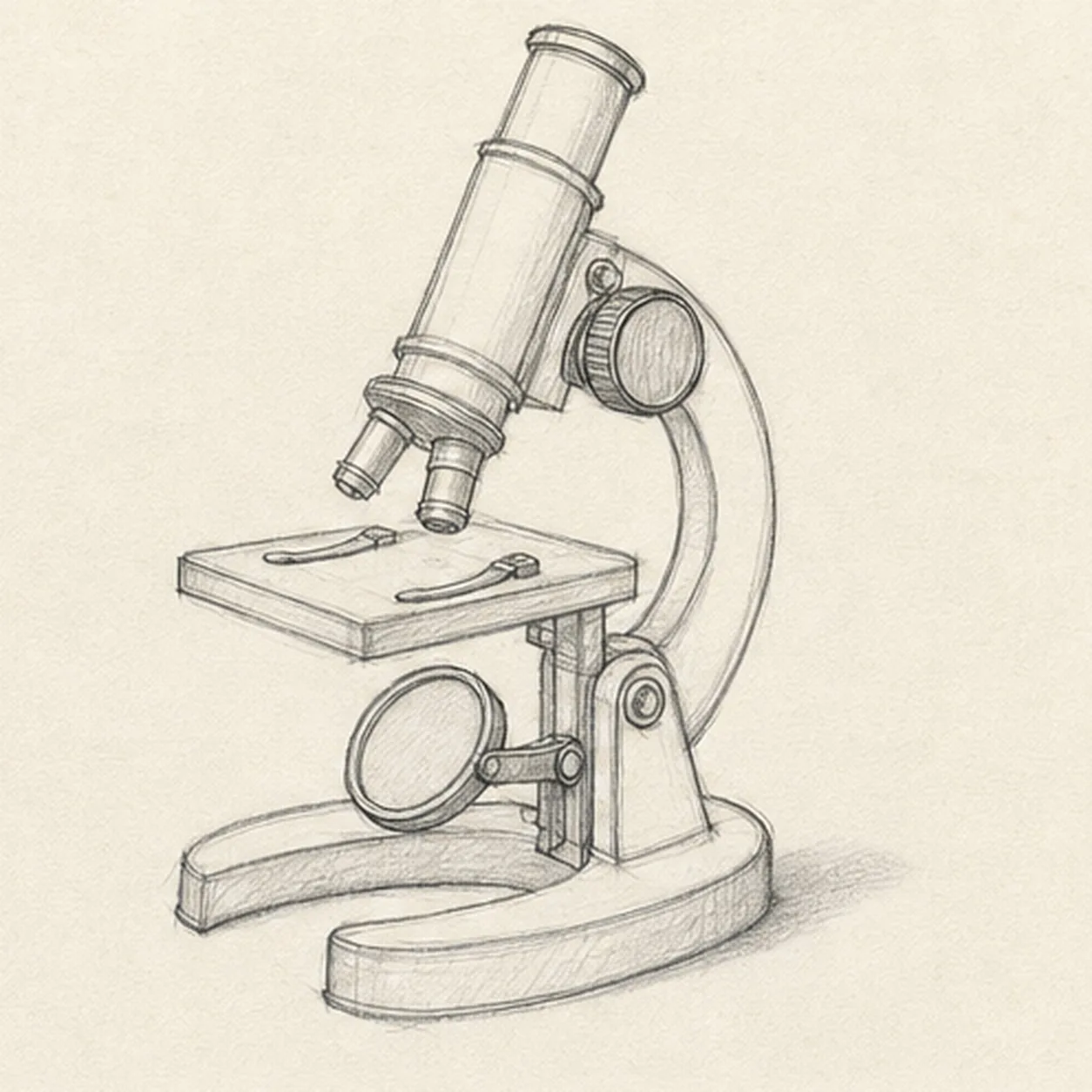 Attach the working hardware stage for how to draw a vintage microscope