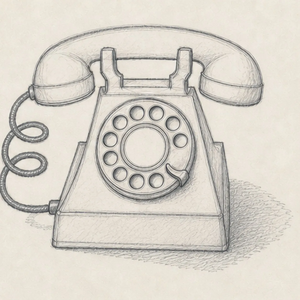 Build the rotary dial stage for how to draw a vintage rotary telephone