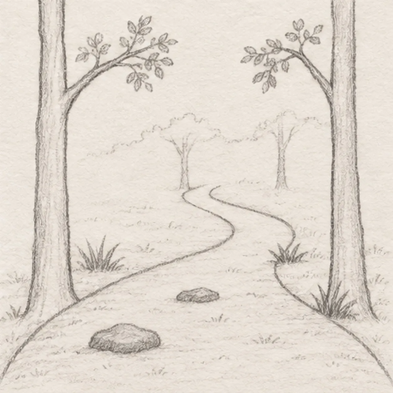 Texture the trail stage for how to draw a winding forest trail